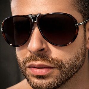✨ Tom Ford Aviator Sunglasses Tortoise Brown Gradient Lens w/ Case Box ✨